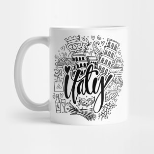 Hand Drawn Symbols Of Italy Mug